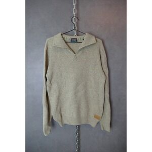 Scotch & Soda‎ Amsterdam Mens Wool blend 1/4 Zip Pullover  Beige Medium